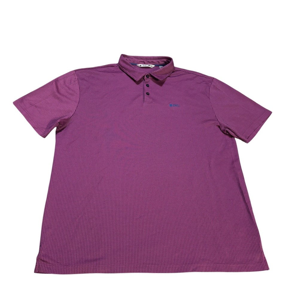 Black Clover Mens‎ XXL Purple Geometric Print Golf Polo Shirt